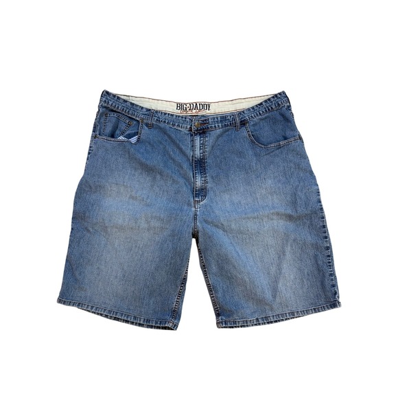 Big Daddy Other - Big Daddy Denim Shorts Mens 48 Blue Medium Wash Loose Fit Five Pocket